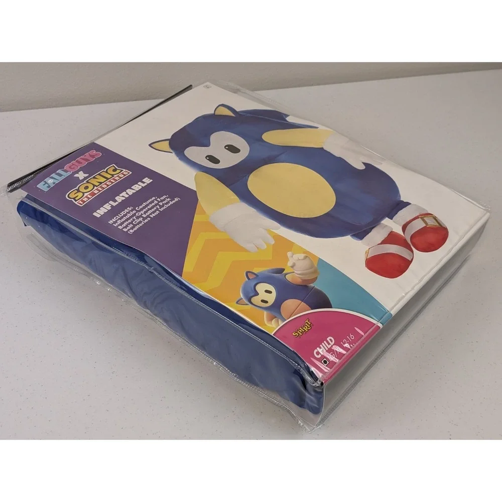 Spirit Halloween Kids Sonic the Hedgehog x Fall Guys Inflatable Costume LG/XL